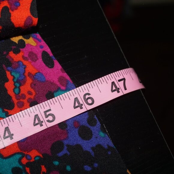 Vintage 80s Rainbow Print Dress - Picture 11 of 11